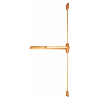 VON DUPRIN Surface Vertical Rod: 4 ft Max Door Wd - Surface Vertical Rod Push Bars