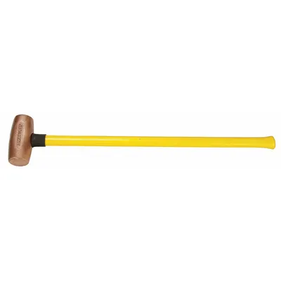 AMERICAN Soft-Face Sledge Hammer: Copper, Fiberglass Handle, 12 lb Head Wt, 6 in Dia - Soft-Face Sledge Hammers