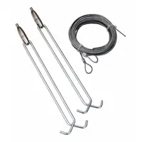 LITHONIA LIGHTING Aircraft Cable Hanging Kit: 120 in Lg, 1/6 in Wd, High Gloss Baked Enamel (MPN ZACVH M100)