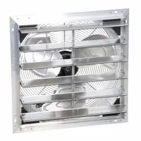 Shutter Mount Exhaust Fan: 16 in Blade, 1 Speed, 1/15 hp, Open Dripproof, 1,502 cfm, 115V AC, 1 ph (MPN 23012)