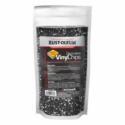 RUST-OLEUM Floor Chips Black/White, 1 lb, Interior Vinyl Additive - Floor Chips & Flakes