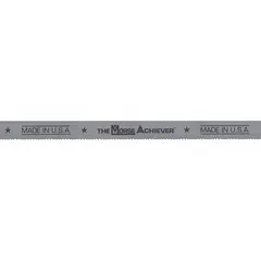 Bi-metal band saw blade from the Achiever series, 11 ft long with a 1 in blade width and a 5/8 in variable cutting edge. Designed for cutting steel and steel alloys in fabrication and metalworking applications such as structural steel, tubing, and bar stock.