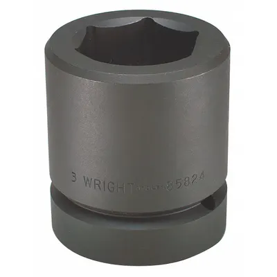 WRIGHT Impact Socket: 2 1/2 in Drive Size, SAE, 3 in Socket Size, 6-Point, Std - 2-1/2" Drive Impact Sockets