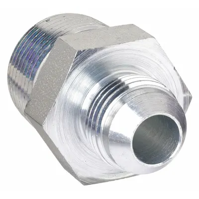 AEROQUIP Hydraulic Hose Adapter: 3/8 in x 1/4 in Fitting Size, Male x Male, NPTF x JIC - NPTF-to-JIC Steel Hydraulic Hose Adapters