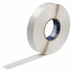 Vinyl, white matte precut label roll cartridge for wire gauges 16 AWG to 6 AWG. Measures 1 1/4 in x 1/2 in. Compatible with Wraptor A6200 printer series; requires A62-R4300 ribbon. Used for wire identification in control panels, electrical cabinets, and maintenance applications.