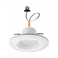 LED Recessed Downlight: 6 in Dia, 670 lm, 2700K/3000K/3500K/4000K/5000K, 11 W, 120V AC, White (MPN 53804102)