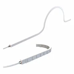 Flexible linear LED lighting spool with top-bend flexibility, suitable for accent, task, and under-cabinet illumination. Delivers 116 lumens at 3000K warm white, consuming 2.6 W. Rated life of 50,000 hours. Height 5/8 in, connection via lead wire, maximum run 32.8 ft.
