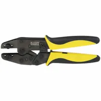 KLEIN TOOLS Ratchet Crimper: 8 3/4 in Overall Lg, 22 AWG – 10 AWG Compatible Wire Size Range (MPN VDV200-010)