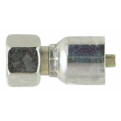 PARKER Hydraulic Crimp Fitting: Steel x Steel, Straight, -10 For Hose Dash Size - Parker Crimp Hydraulic Hose Fittings with Metric Connection