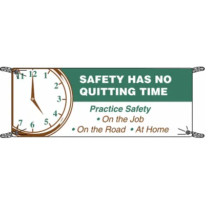 BRADY Practice Safety On The Job On The Road At Home Banner - Practice Safety On The Job On The Road At Home Banners