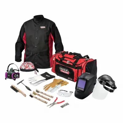 LINCOLN ELECTRIC Viking 3350 Auto-Darkening Welding Helmet, Black/Red, K3699-L - Auto-Darkening Welding Helmets - Solid Color