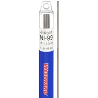 High-nickel TIG welding rod classified as ERNi-CI, designed for welding cast iron. Provides a tensile strength of 66 ksi and yield strength of 36 ksi as welded. Suitable for repair and fabrication of cast iron components