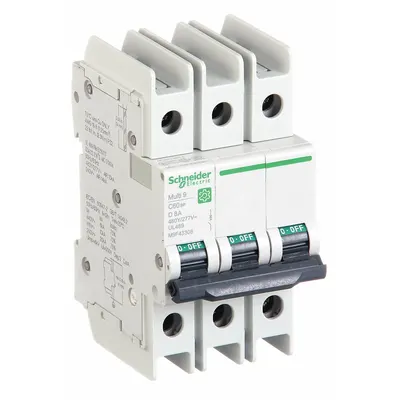 SCHNEIDER M9F43308 D-Curve 3-Pole UL489 Miniature Circuit Breaker - D-Curve, 3-Pole UL489 DIN Rail-Mount Miniature Circuit Breakers
