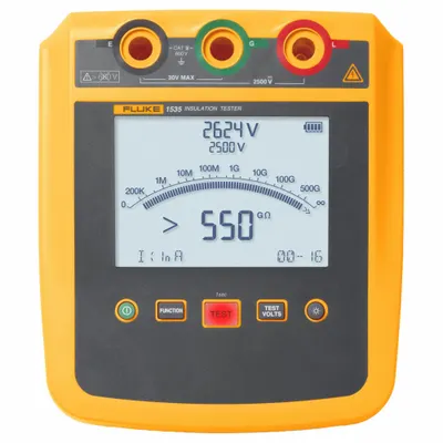 FLUKE Insulation Tester: 200 kiloohm to 500 gigohm, CAT IV 600V, IP40, Digital - Advanced Feature Megohmmeters