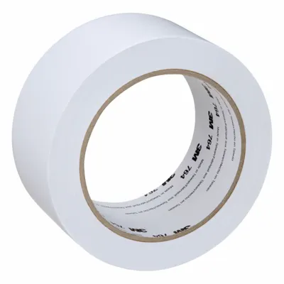 3M Floor Marking Tape: Gen Purpose, Solid, White, 2 in x 108 ft, 5 mil Tape Thick - General Purpose Floor Marking Tape