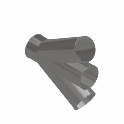 NORDFAB Dust Collection Duct and Fittings: Stainless Steel, For 9 in Duct Dia, 27 in Overall Lg - Branches
