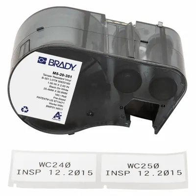 BRADY M5-20-351 Destructible Tamper-Indicating Precut Label Roll - Brady Destructible Tamper-Indicating Precut Label Rolls