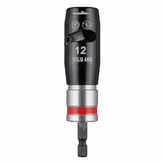 This impact-rated wire stripper attachment converts an impact driver into a wire stripping tool. It is designed for universal use with impact drivers, enabling quick removal of insulation from electrical wires. Suitable for electricians and maintenance tasks requiring efficient wire stripping on job sites.