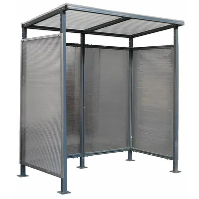 OEM APPROVED VENDOR 3-Wall Open-Front Unassembled Bus & Smoking Shelter - 3-Wall Open-Front Unassembled Bus & Smoking Shelters