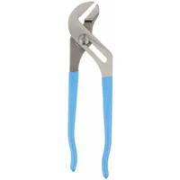 Tongue and Groove Plier: Flat, Groove Joint, 2 in Max Jaw Opening, 10 in Overall Lg, 7 Jaw Positions (MPN 430)