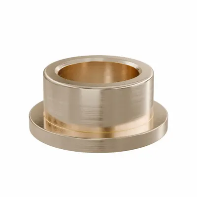 OILITE Flanged Sleeve Bearing: Bronze, SAE 841, 16 mm Bore, 22 mm OD, 12 mm Lg - Lubricated General Purpose Metallic Flanged Sleeve Bearings