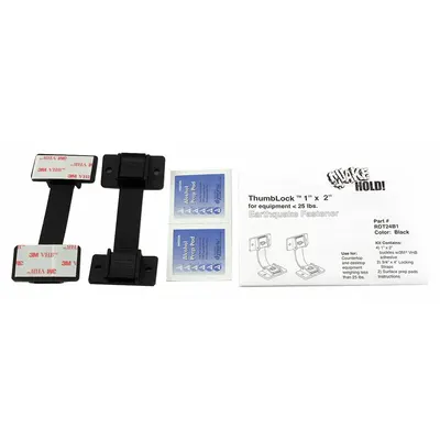 QUAKEHOLD Equipment Fastener: 25 lb Wt Capacity, Nylon - Countertop & Desktop Equipment Straps & Brackets