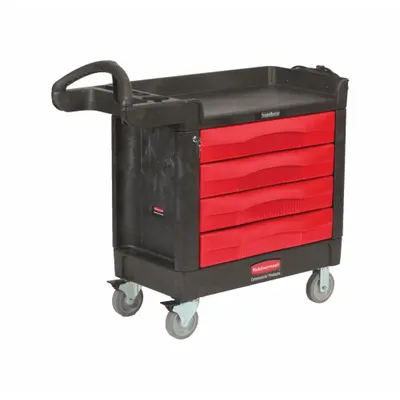RUBBERMAID COMMERCIAL PRODUCTS Light Duty Mobile Cabinet Bench with Drawers - Light Duty Mobile Cabinet Benches with Drawers