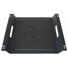 Steel fixed mount for flat-panel screens from 10 to 23 inches, supporting up to 50 lb. Black powder-coated finish resists corrosion. Includes mounting hardware. Suitable for commercial or industrial display installations.
