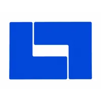 Floor Marking Tape: L, Solid, Blue, No Legend, 4 in x 10 in, 8 mil Tape Thick, Brady®, B-514, 20 PK (MPN 104456)