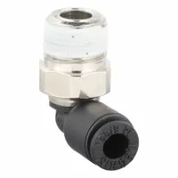 LEGRIS Push-Fit Elbow Fitting: 5/32 in OD x 1/8 in Pipe Size, Push-to-Connect x MNPT, Black, 10 PK (MPN 3109 04 11)