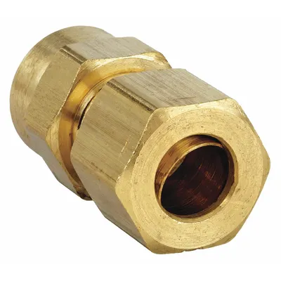 PARKER Compression Fitting Adapter: 5/16 in OD x 1/4 in Pipe Fitting Size, Brass - Standard Sleeve Brass Compression Fittings