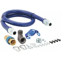 Gas Connector Kit: 1/2 in Hose Inside Dia., 4 ft Hose Lg, 68,000 BTU Capacity, Blue, FNPT x MNPT (MPN 1650BPQR48)