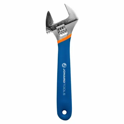 JONARD TOOLS Adjustable Wrench: Vinyl, Chrome, 8 in Overall Lg - General Purpose Adjustable Wrenches