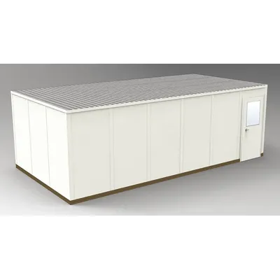 PORTA-FAB Modular In-Plant Office: 24 ft x 12 ft x 8 ft, 4 Walls, Steel-Covered Drywall - 4-Wall Unassembled In-Plant Offices