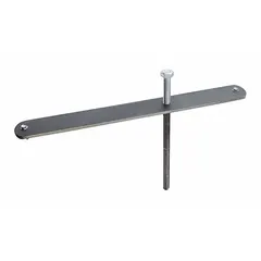 This concrete deck insert is made of carbon steel with a zinc-plated finish. It measures 8 inches in height, 8 inches in length, and 3/4 inch in width, accommodating a 3/4 inch pipe or rod diameter. Supplied in a 12-pack, it is used to create threaded anchor points in concrete decks for suspending pipe, conduit, or ductwork in commercial and industrial construction.