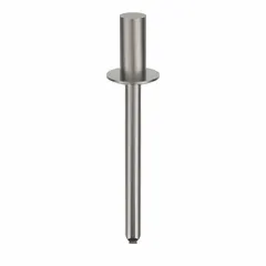 This domed-head blind rivet is designed for fastening materials where access is limited to one side. It has a 0.188-inch diameter, 1 23/32-inch overall length, and 27/64-inch body length. The dome head provides a finished appearance. Supplied in a 100-pack.