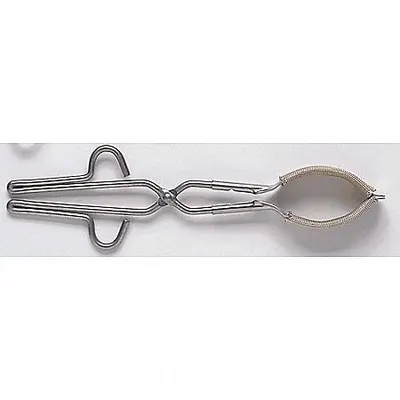 OEM Beaker Tongs: 13 1/2 in Overall Lg, Stainless Steel, T302, Fiberglass Jaws - Tongs for Beakers