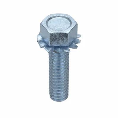 SEMS Screw: External Tooth, 1/4"-20 Thread Size, 1 in Lg, Steel, Zinc-Plated - Machine Screws with External Tooth Lock Washers