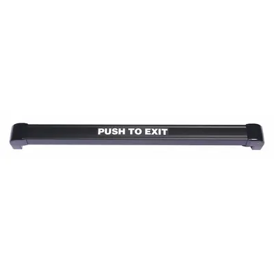 SECURITRON Panic Bar: 2 3/4 in Ht, 3 in Dp, 42 in Wd, ADA Compliant, Black - Push-to-Exit Panic Bars