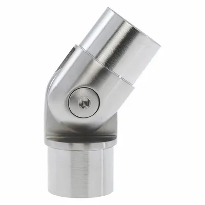 LAVI 316 Handrail Elbow, 1 1/2 in Overall Ht, Silver, Stainless Steel - Mounting Components for Modular Handrail Systems
