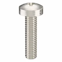 Pan head machine screws with M3x0.50 thread, 12 mm length, made from 316 stainless steel with a plain finish. Phillips drive with #1 drive size. Suitable for fastening components in machinery, electrical enclosures, and assemblies where a low-profile head and corrosion resistance are required. Supplied in a 100-piece pack.
