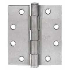 This full mortise-mount butt hinge is constructed of stainless steel with a 2-inch leaf width. It features concealed bearings and a non-removable pin, suitable for commercial and industrial door applications requiring secure pivoting.