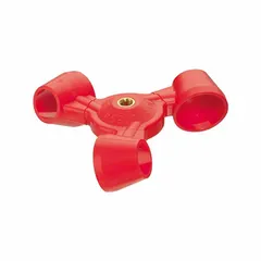 This overhead stirrer impeller features a turbulent-flow POM plastic blade and a brass shaft with a 3/8-inch diameter. It is designed for mixing applications in laboratory and industrial settings, compatible with HEIDOLPH model 036090005.