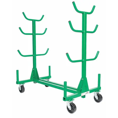 GREENLEE Bar and Pipe Truck: 1,000 lb, 58 1/2 in L x 34 in W x 63 1/2 in H Overall Dim. - Mobile Bar & Pipe Racks