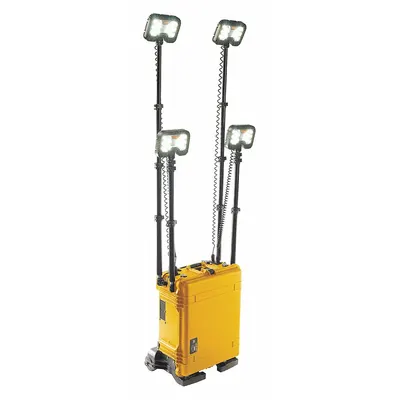 PELICAN Temporary Job Site Light: LED, 24,000 lm Max Brightness, 1 No. of Brightness Levels - Wheeled-Cart Remote Area Lights