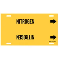 Pipe Marker: Nitrogen, Yellow, Black, Fits 6 to 7 7/8 in Pipe O.D., 1 Pipe Markers, With Arrows (MPN 4098-F)