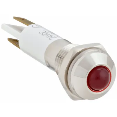 OEM Raised Panel Light: 5/16 in Panel Mounting Hole Dia - LED Indicator Pilot Lights