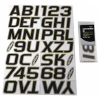 Letter and Number Label Set: Gen Identification/USCG, 3 in Character Ht, Proprietary, Beige/Black (MPN GBLKBE700)