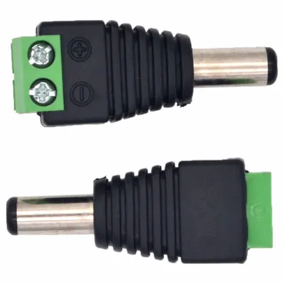TRIPLETT Male Plug to Terminal Block 10PK: DC Plug, Digital CCTV Cameras, Universal - Triplett Accessories