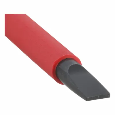 WIHA Insulated Slotted Screwdriver: Insulated SoftFinish, 7/32 in Tip Size, Long Lg - Insulated Slotted Screwdrivers